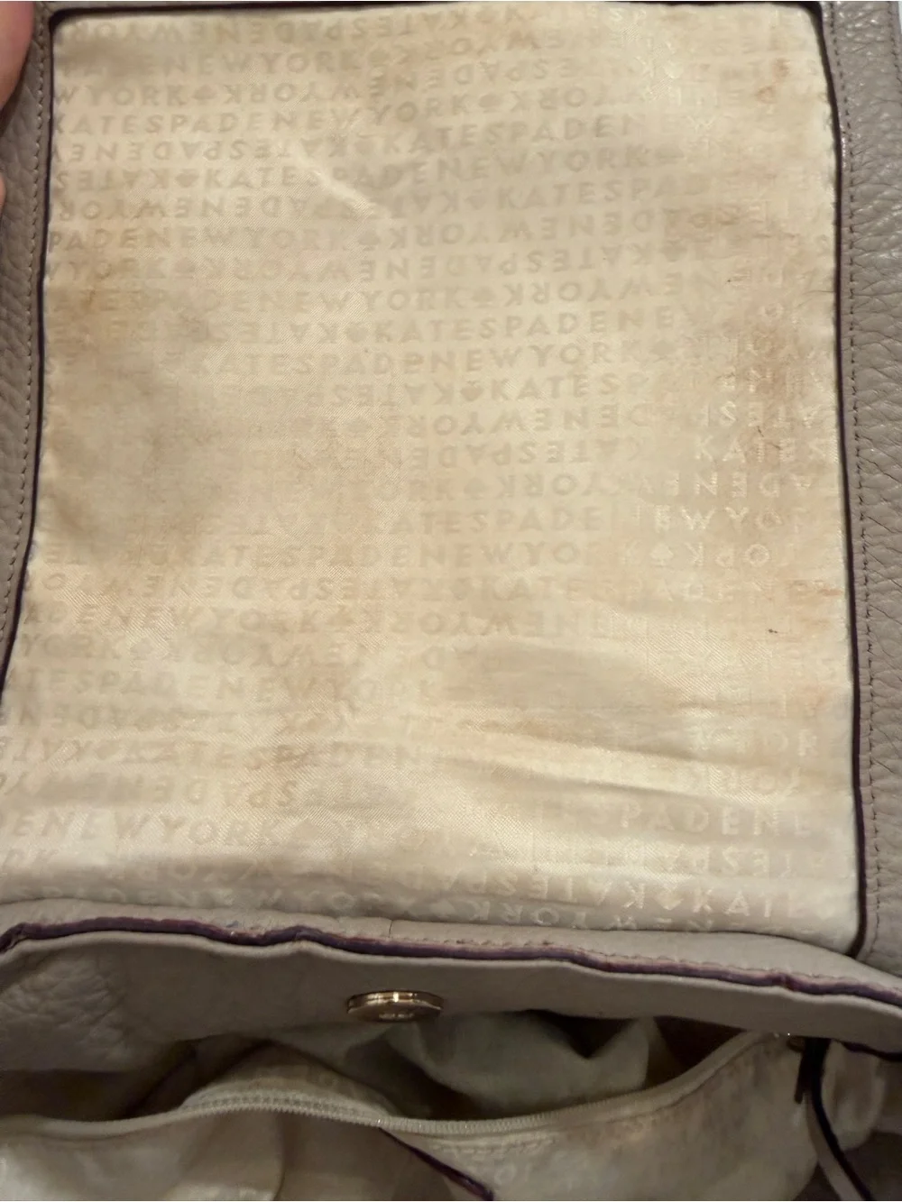 Kate Spade Leather Backpack Bundle- Black and Taupe)